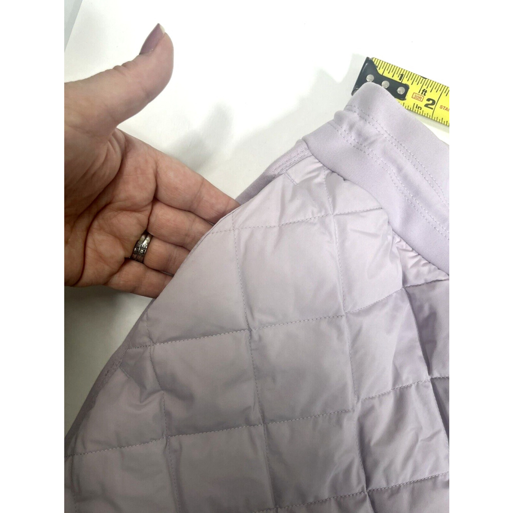 Athleta Womens Goose Down Quilted Pants Joggers Size‎ 14 Shasta Purple Apres Ski - Picture 11 of 15